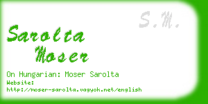 sarolta moser business card